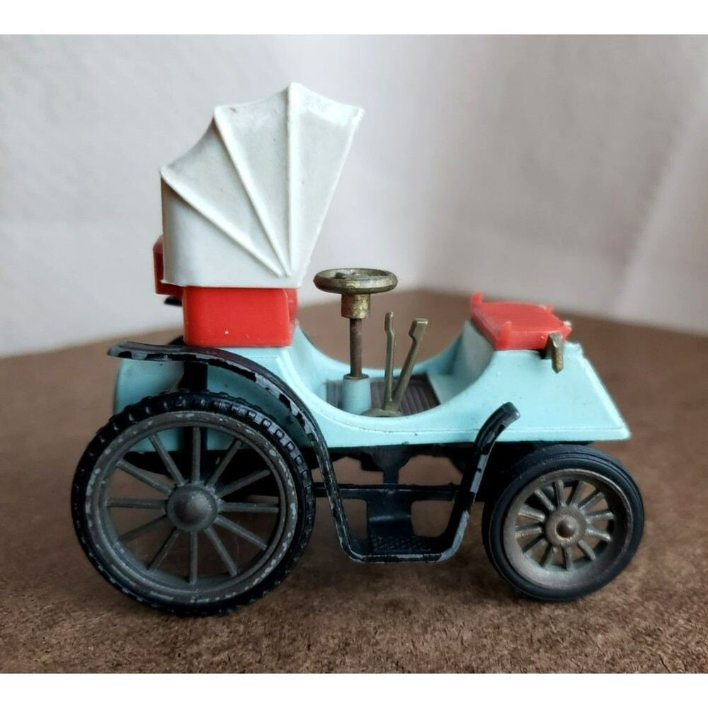 GAMA TOY DIECAST 2 Seater Light Blue Body Red Seat & White Canopy 1:46 W GERMANY